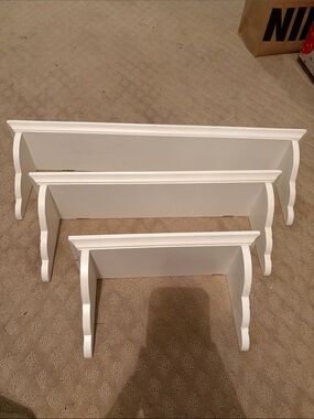 White Decorative Wall Shelf Set - 3 Pack